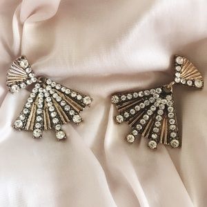 Art Deco style fan earrings